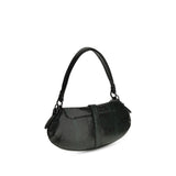 Ganni Blue Recycled Leather Shoulder Bag