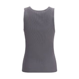 Dolce & Gabbana Gray Cotton Tank Tops