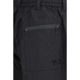 Y-3 Black Cotton Bermuda Shorts