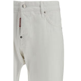 Dsquared² White Cotton Slim Fit Jeans