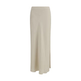Brunello Cucinelli Beige Viscose Long Skirt