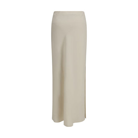 Brunello Cucinelli Beige Viscose Long Skirt