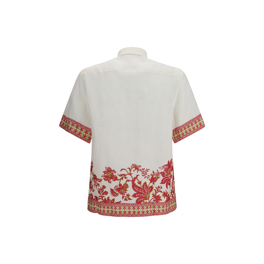 Etro Multicolor Linen Shortsleeve Shirt