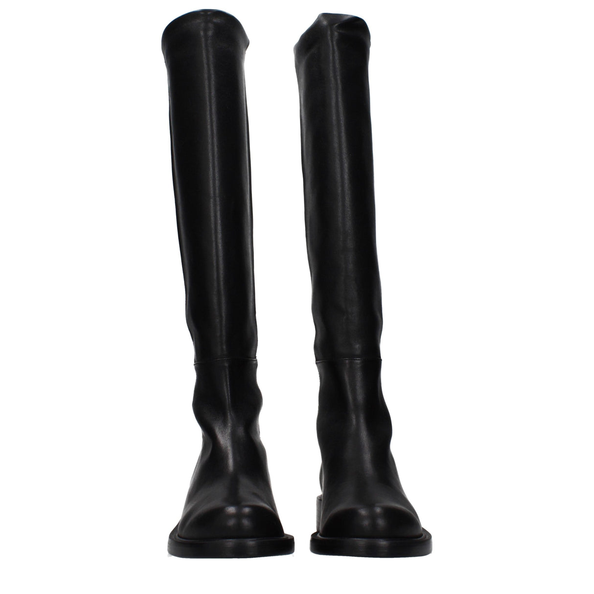 Stuart Weitzman Black Leather Over The Knee
