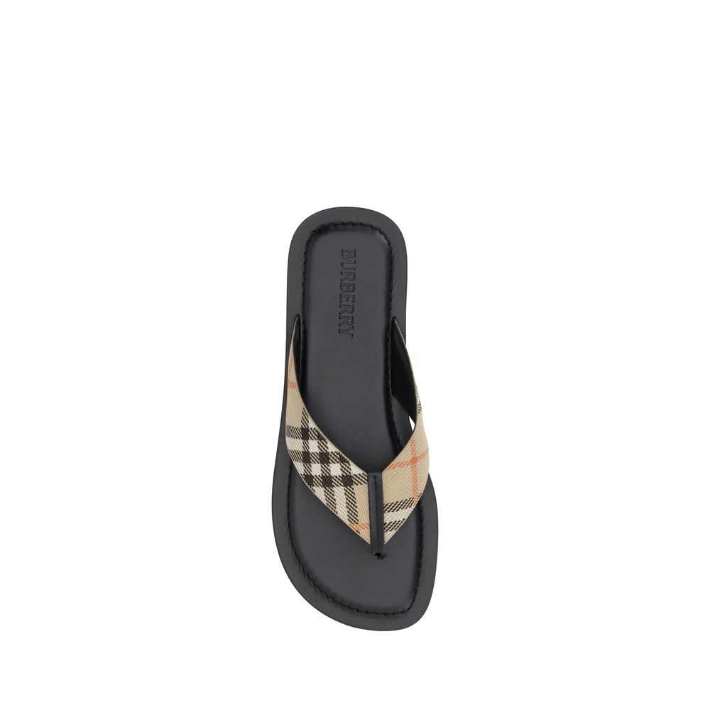 Burberry Multicolor Polyamide Flip-Flop Sandals