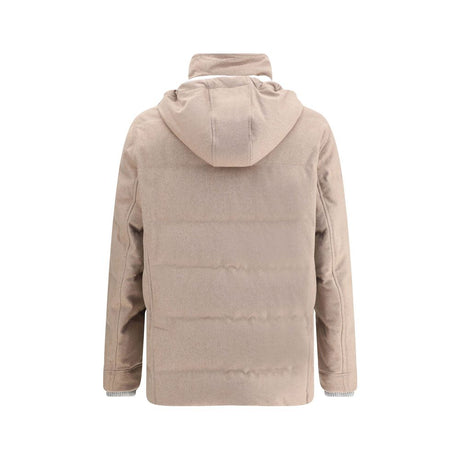Brunello Cucinelli Beige Cashmere Full-Length Jacket