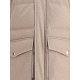Brunello Cucinelli Beige Cashmere Full-Length Jacket