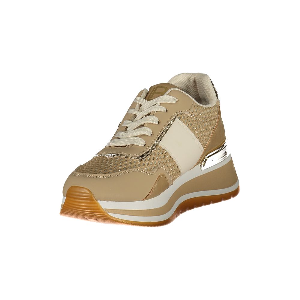 Laura Biagiotti Beige Polyurethane Woman Sneaker
