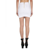 Balmain White Polyester Mini Skirt
