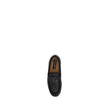 Dolce & Gabbana Black Calf Leather Bos Taurus Slip-On Loafers