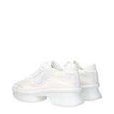 Prada White Fabric Athletic Sneakers