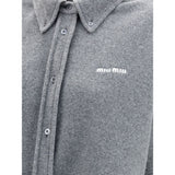 Miu Miu Gray Polyester Shirt