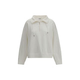 Brunello Cucinelli White Cotton Sweatshirt