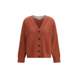 Brunello Cucinelli Orange Cashmere Cardigan