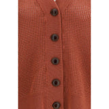 Brunello Cucinelli Orange Cashmere Cardigan