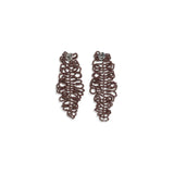 Brunello Cucinelli Bordeaux Silver Earrings