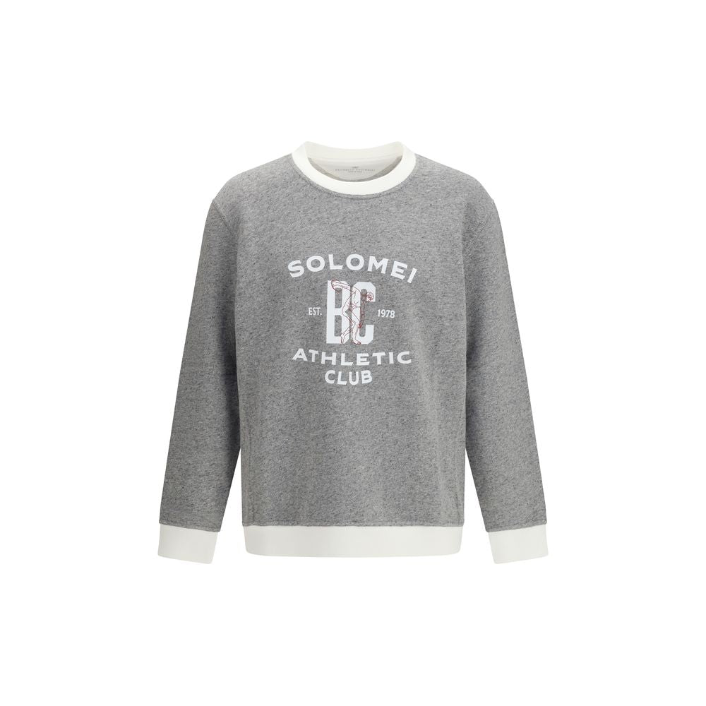Brunello Cucinelli Gray Cotton Sweatshirt