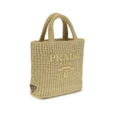 Prada Beige Raffia Handbag