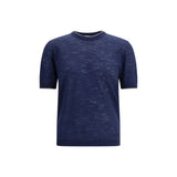 Brooksfield Blue Linen Shortsleeve Shirt