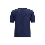 Brooksfield Blue Linen Shortsleeve Shirt