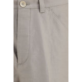 Brunello Cucinelli Beige Cotton Dress Pants