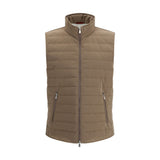 Brunello Cucinelli Beige Polyester Sleeveless Jacket