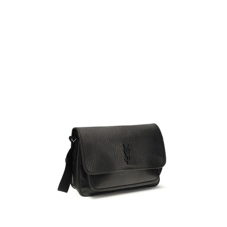 Saint Laurent Black Calf Leather Bos Taurus Shoulder Bag
