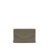 Saint Laurent Gray Calf Leather Bos Taurus Wallet