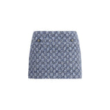 Gucci Blue Cotton Mini Skirt