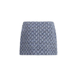 Gucci Blue Cotton Mini Skirt