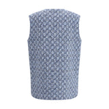 Gucci Blue Cotton Sleveless Jacket