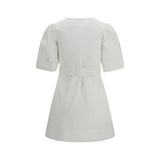 Ganni White Cotton Casual Dress