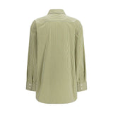 Saint Laurent Bicolor Cotton Pattern Shirt