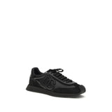 Dolce & Gabbana Black Calf Leather Bos Taurus Athletic Sneakers