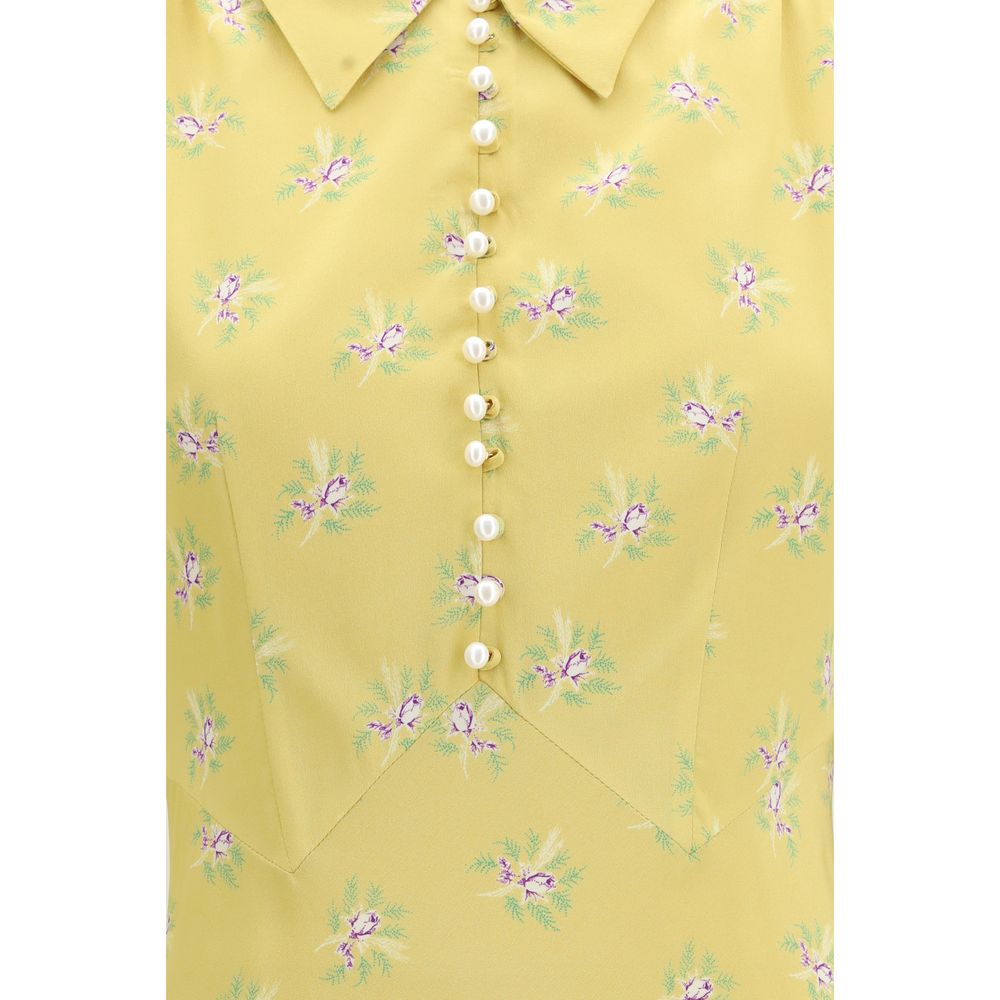 Alessandra Rich Bicolor Silk Casual Dress