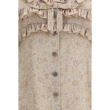 Alessandra Rich Beige Silk Casual Dress
