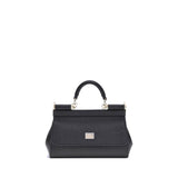 Dolce & Gabbana Black Calf Leather Bos Taurus Handbag