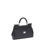 Dolce & Gabbana Black Calf Leather Bos Taurus Handbag