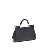 Dolce & Gabbana Black Calf Leather Bos Taurus Handbag