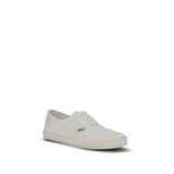 Prada White Cotton Low Top Sneakers