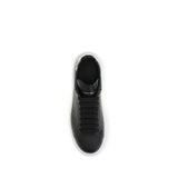Alexander McQueen Black Calf Leather Bos Taurus Chunky Sneakers