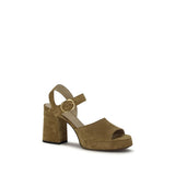 Valentino Garavani Beige Calf Leather Bos Taurus Platform Sandals