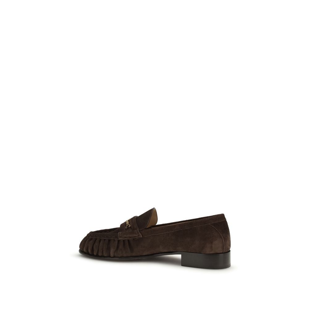 Valentino Garavani Brown Calf Leather Bos Taurus Slip-On Loafers