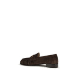 Valentino Garavani Brown Calf Leather Bos Taurus Slip-On Loafers
