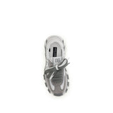 Dolce & Gabbana Gray Calf Leather Bos Taurus Athletic Sneakers
