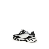 Dolce & Gabbana Black Calf Leather Bos Taurus Athletic Sneakers