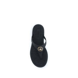 Versace Black Rubber Flip-Flop Sandals