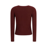 Max Mara Bordeaux Viscose Cardigan