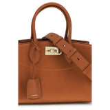 Ferragamo Brown Calf Leather Bos Taurus Handbag