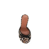 Amina Muaddi Multicolor Silk Platform Sandals